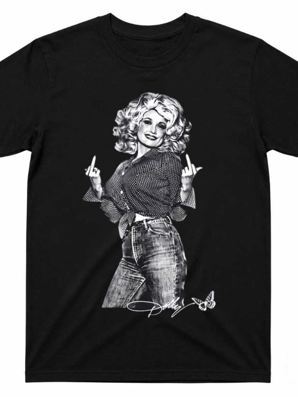 Dolly Parton Black Graphic Tee